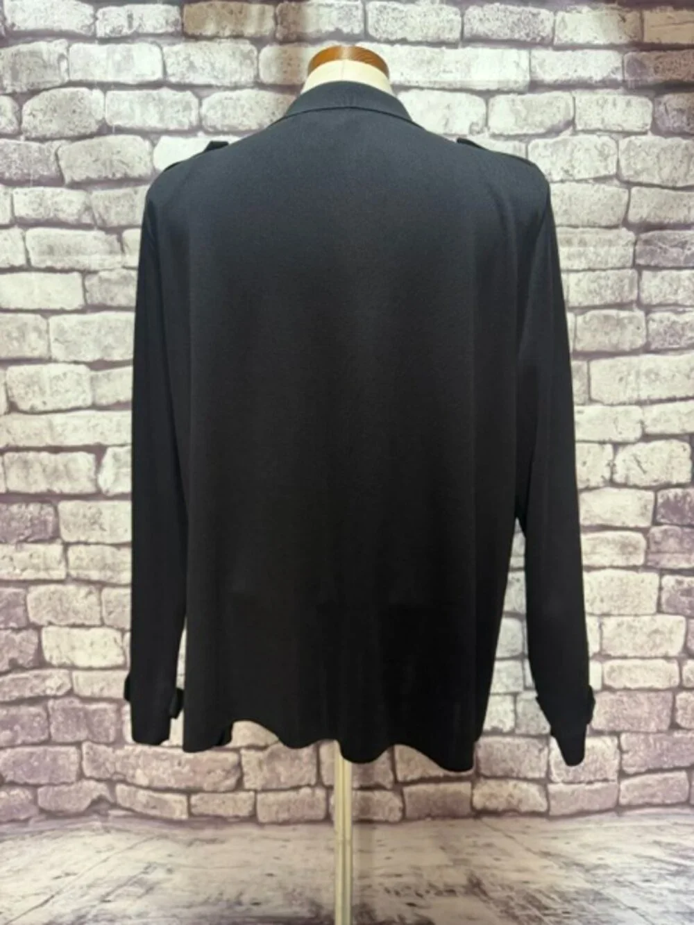 Misook Black Double Breasted Long Sleeve Jacket Size 2X - Picture 5 of 8